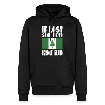 Drapeau de l’île Norfolk - Sweat à capuche Premium bio Homme - noir - Devant - Nico (187cm)