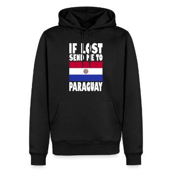 Paraguay Flagge Spruch - Männer Premium Bio Hoodie - Schwarz - Vorne - Nico (187cm)