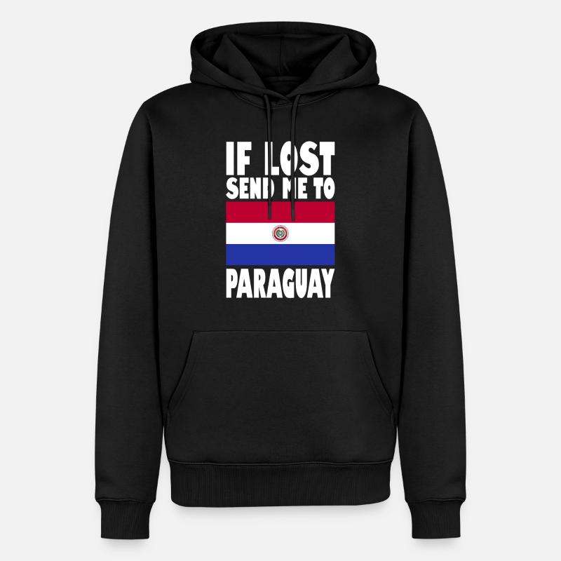 Drapeau du Paraguay - Sweat à capuche Premium bio Homme - noir