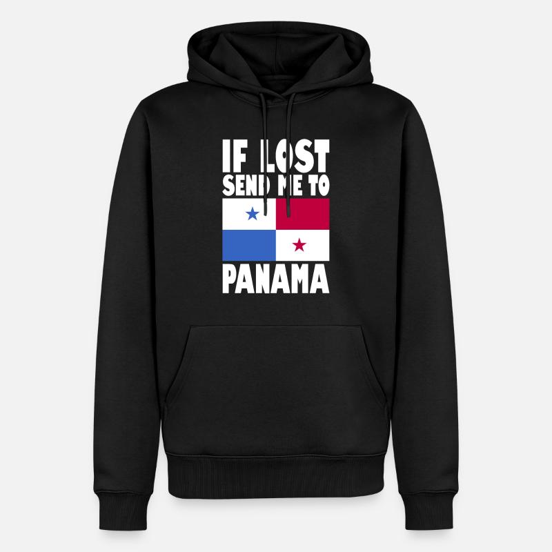 Drapeau du Panama - Sweat à capuche Premium bio Homme - noir