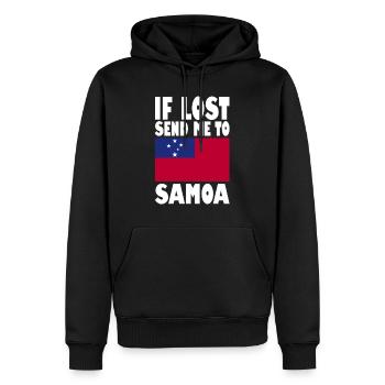 Samoa Flagge Spruch - Männer Premium Bio Hoodie - Schwarz - Vorne - Nico (187cm)