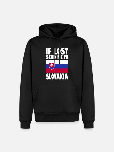 Slovakia Flag Saying - Men’s Premium Organic Hoodie - black