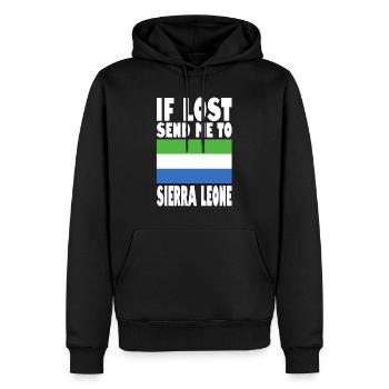 Sierra Leone Flagge Spruch - Männer Premium Bio Hoodie - Schwarz - Vorne - Nico (187cm)