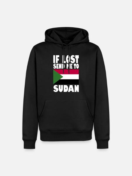 Drapeau du Soudan - Sweat à capuche Premium bio Homme - noir