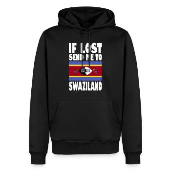 Swasiland Flagge Spruch - Männer Premium Bio Hoodie - Schwarz - Vorne - Nico (187cm)