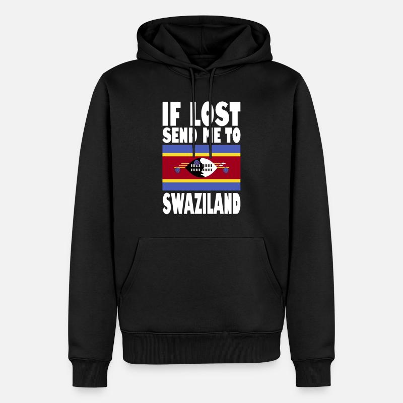Drapeau du Swaziland - Sweat à capuche Premium bio Homme - noir