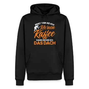 Dachdecker Geselle Dachdecker Dachdeckermeister - Männer Premium Bio Hoodie - Schwarz - Vorne - Nico (187cm)