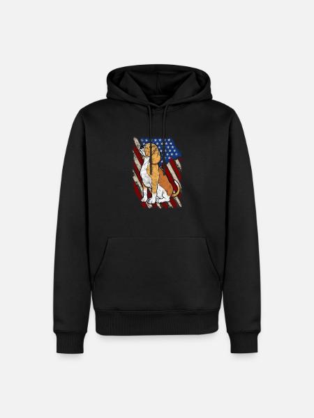 Beagle USA - Men’s Premium Organic Hoodie - black