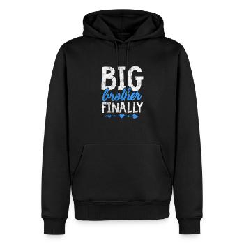 Frère aîné - Sweat à capuche Premium bio Homme - noir - Devant - Nico (187cm)