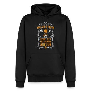 Grillmeister Grillen Grill Spruch Sprüche Geschenk - Männer Premium Bio Hoodie - Schwarz - Vorne - Nico (187cm)