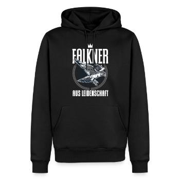 Greifvogel Beizjagd Spruch Falkner Vogelfreunde - Männer Premium Bio Hoodie - Schwarz - Vorne - Nico (187cm)
