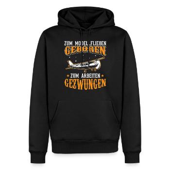 Modellflug Modellfliegen - Männer Premium Bio Hoodie - Schwarz - Vorne - Nico (187cm)