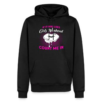 Demoiselle d’honneur Filles Soirée Party Ladies Cadeau - Sweat à capuche Premium bio Homme - noir - Devant - Nico (187cm)