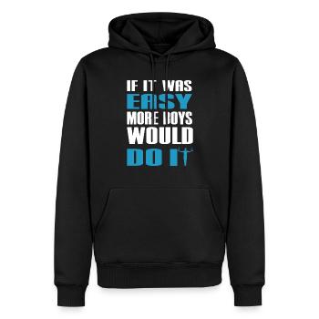 Gymnast Fan If It Was Easy More Boys Would Do It - Men’s Premium Organic Hoodie - black - Front - Nico (187cm)