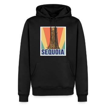 Sequoia Mammutbäume Nationalpark Wandern Camping N - Männer Premium Bio Hoodie - Schwarz - Vorne - Nico (187cm)