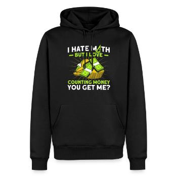 Math Mathematics Science Math Gift - Men’s Premium Organic Hoodie - black - Front - Nico (187cm)