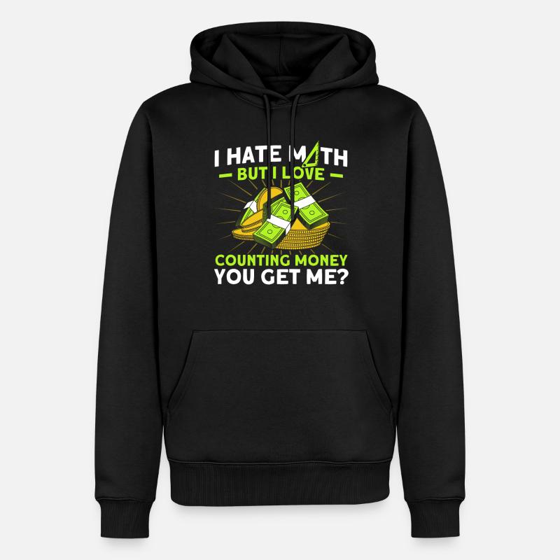 Math Mathematics Science Math Gift - Men’s Premium Organic Hoodie - black
