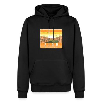 Parc national de Zion Utah Canyon Souvenir - Sweat à capuche Premium bio Homme - noir - Devant - Nico (187cm)
