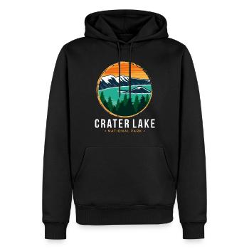 Crater Lake Souvenir National Park Randonnée dans le N - Sweat à capuche Premium bio Homme - noir - Devant - Nico (187cm)