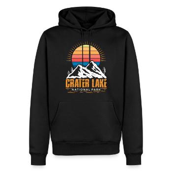 Crater Lake Berg Nationalpark Souvenir Wandern Nat - Männer Premium Bio Hoodie - Schwarz - Vorne - Nico (187cm)