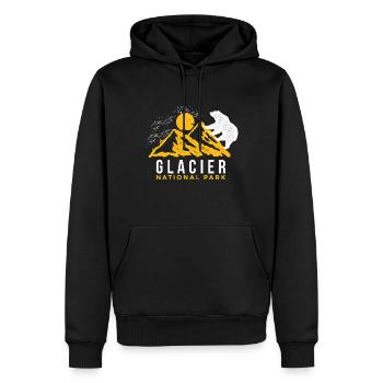 Glacier National Park Montana Wilderness Souvenir Bear - Sweat à capuche Premium bio Homme - noir - Devant - Nico (187cm)