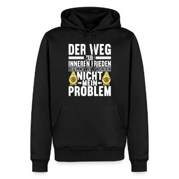 Lustige Sprüche Sarkasmus Yoga - Männer Premium Bio Hoodie - Schwarz - Vorne - Nico (187cm)
