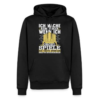 Orgel Organist - Männer Premium Bio Hoodie - Schwarz - Vorne - Nico (187cm)