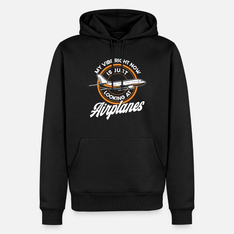 Cadeau d’atterrissage d’avion de pilote d’avion d’avion - Sweat à capuche Premium bio Homme - noir