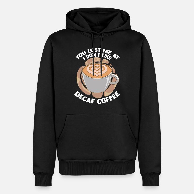 Café décaféiné - décaféiné - Sweat à capuche Premium bio Homme - noir