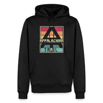 Sentier des Appalaches Sentiers de randonnée souvenirs - Sweat à capuche Premium bio Homme - noir - Devant - Nico (187cm)