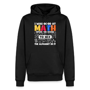 Math Mathematics Science Math Gift - Men’s Premium Organic Hoodie - black - Front - Nico (187cm)
