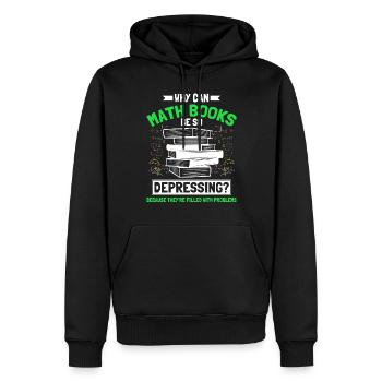 Math Mathematics Science Math Gift - Men’s Premium Organic Hoodie - black - Front - Nico (187cm)