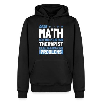 Math Mathematics Science Math Gift - Men’s Premium Organic Hoodie - black - Front - Nico (187cm)