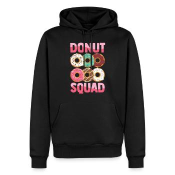 Donut Lover - Escouade Donut - Sweat à capuche Premium bio Homme - noir - Devant - Nico (187cm)