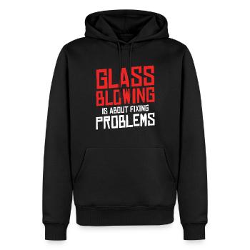 Glass Blower - Glassblowing - Männer Premium Bio Hoodie - Schwarz - Vorne - Nico (187cm)