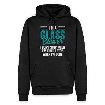 Glass Blower - Glassblowing - Männer Premium Bio Hoodie - Schwarz - Vorne - Nico (187cm)