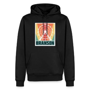 Branson Urlaub Missouri Reisen Wandern Camping - Männer Premium Bio Hoodie - Schwarz - Vorne - Nico (187cm)