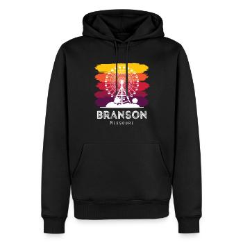 Missouri Souvenir Branson Randonnée Camping Vacances - Sweat à capuche Premium bio Homme - noir - Devant - Nico (187cm)