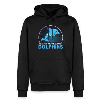 Delfin Delfin Liebhaber Tier Delfine Geschenk - Männer Premium Bio Hoodie - Schwarz - Vorne - Nico (187cm)