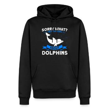 Delfin Delfin Liebhaber Tier Delfine Geschenk - Männer Premium Bio Hoodie - Schwarz - Vorne - Nico (187cm)
