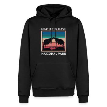 Mammoth Cave Souvenir Nationalpark Kentucky - Männer Premium Bio Hoodie - Schwarz - Vorne - Nico (187cm)