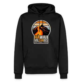 Hawaii Volcanoes Nationalpark Souvenir Vulkaninsel - Männer Premium Bio Hoodie - Schwarz - Vorne - Nico (187cm)