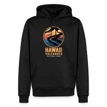 Hawaii Volcanoes Nationalpark Vulkan Insel Souveni - Männer Premium Bio Hoodie - Schwarz - Vorne - Nico (187cm)