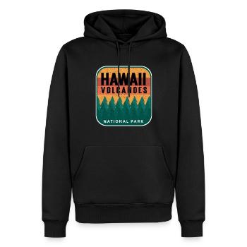 Parc national Souvenir Hawaii Volcans Randonnée Vulka - Sweat à capuche Premium bio Homme - noir - Devant - Nico (187cm)