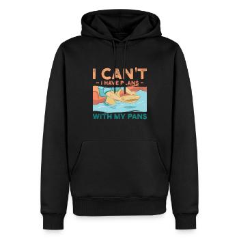 Gold Panning | Miner - Männer Premium Bio Hoodie - Schwarz - Vorne - Nico (187cm)
