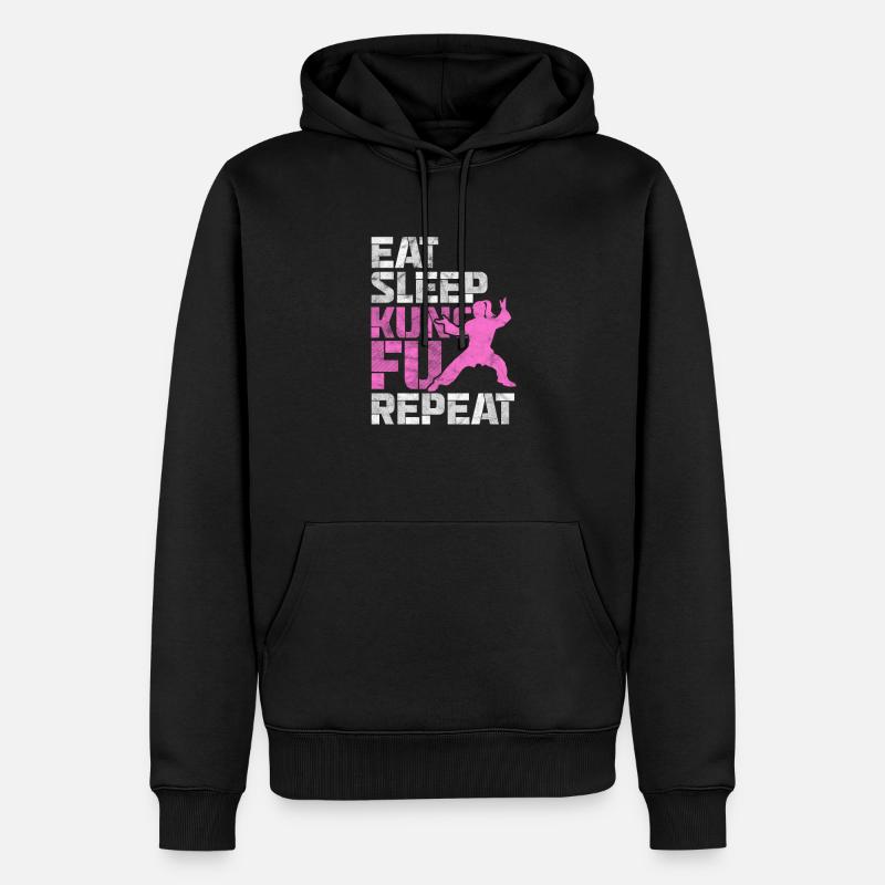 Kung Fu - Männer Premium Bio Hoodie - Schwarz