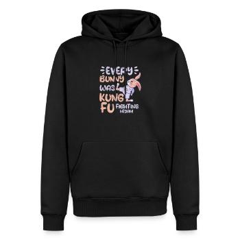 Kung-fu - Sweat à capuche Premium bio Homme - noir - Devant - Nico (187cm)