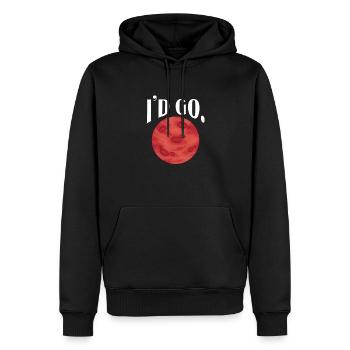Mars Red Planet Space Astronaut Cadeau - Sweat à capuche Premium bio Homme - noir - Devant - Nico (187cm)