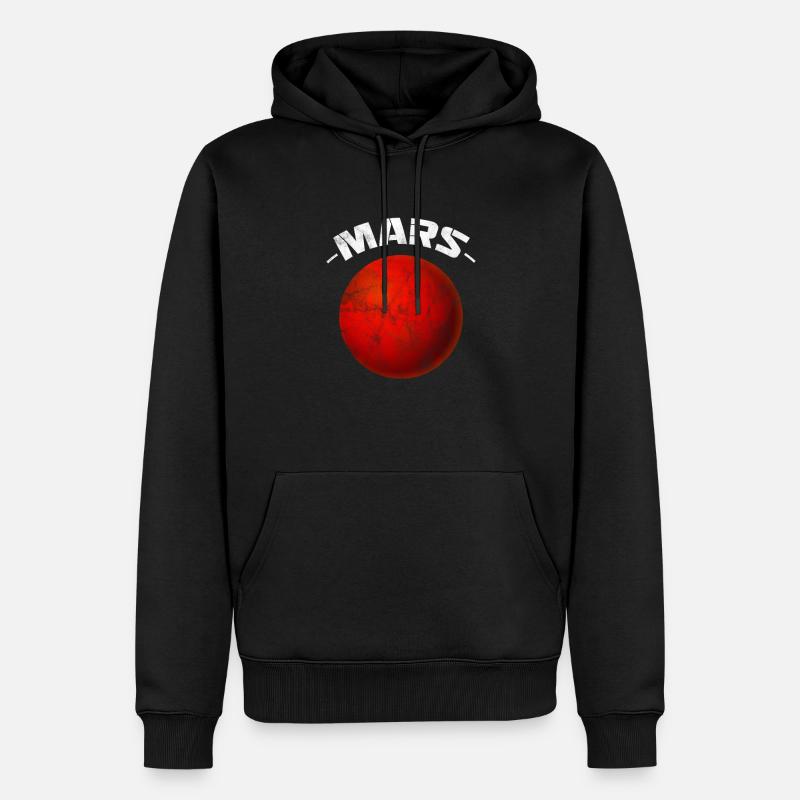 Mars - Sweat à capuche Premium bio Homme - noir