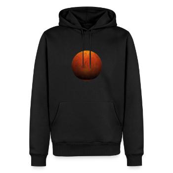Mars - Sweat à capuche Premium bio Homme - noir - Devant - Nico (187cm)